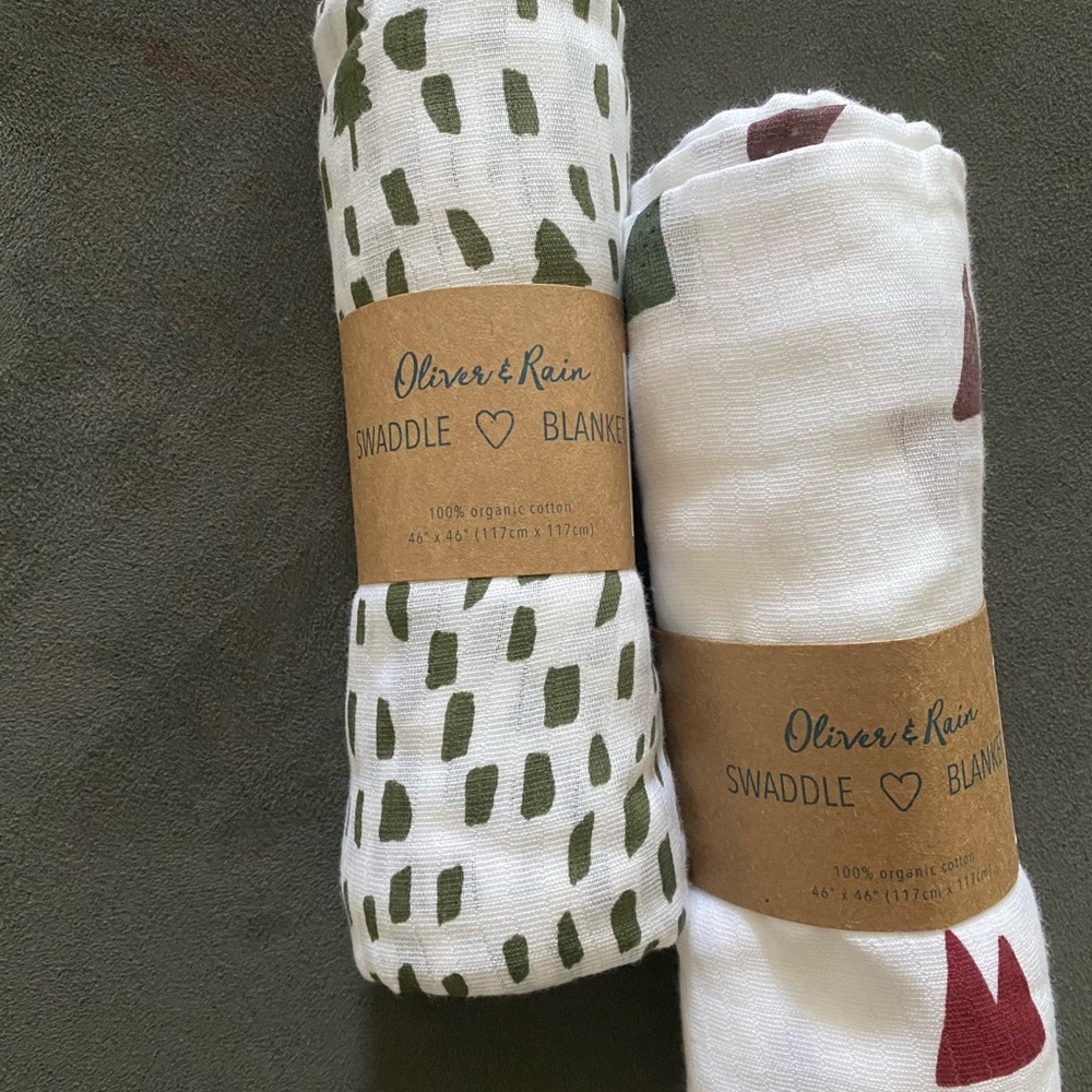 Organic baby swaddle blankets (2)